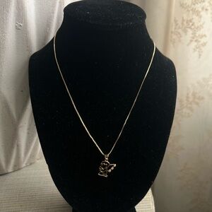 🩷- praying angel  Gold Necklace